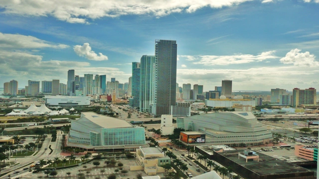 downtown panoramic of Miami city