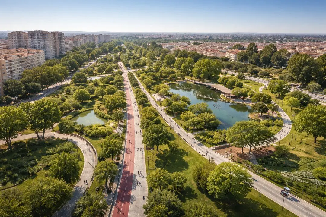 Amplias zonas verdes