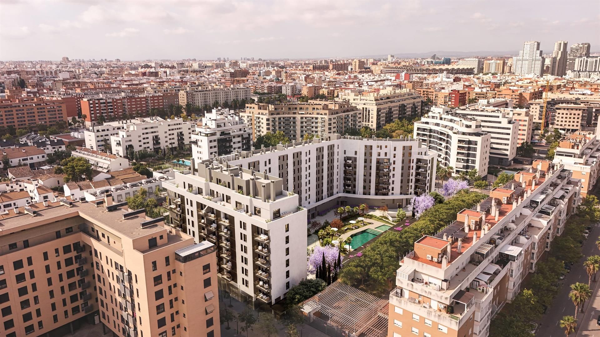 Zona residencial en desarrollo